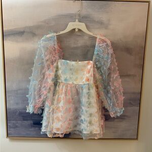 Pastel Sheer (Lined) Butterfly Top